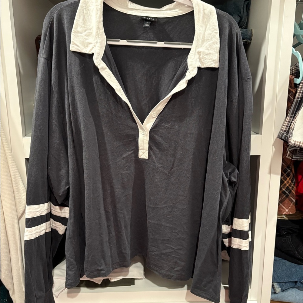 Torrid Black and White Top